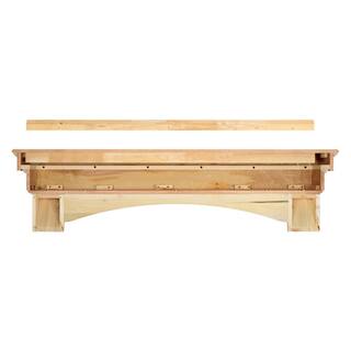 Pearl Mantels 4 ft. Unfinished Paint and Stain Grade Cap-Shelf Mantel RPS48495D