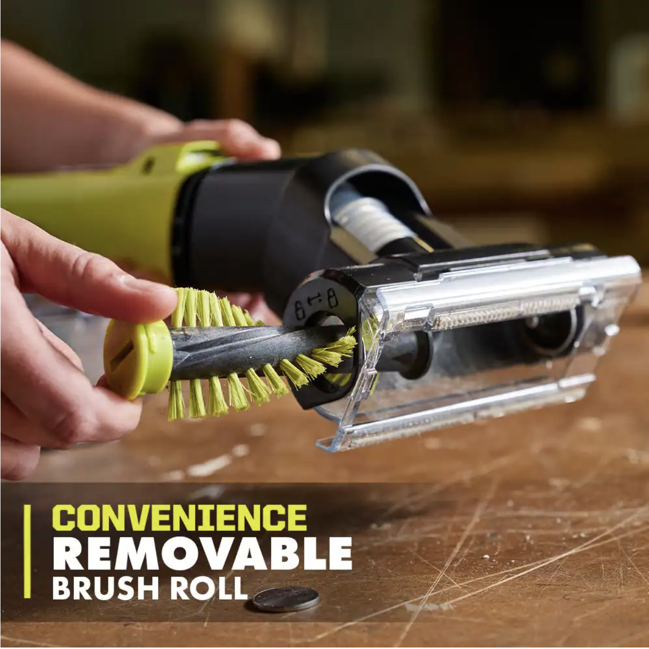 Ryobi One+ 18V Cordless Hand Vacuum With Powered Brush (Tool Only)