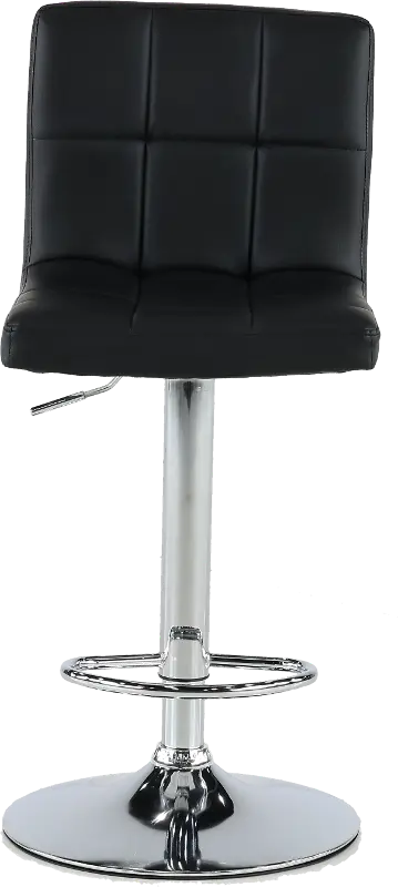 Dagmar Black Adjustable Height Swivel Bar Stool