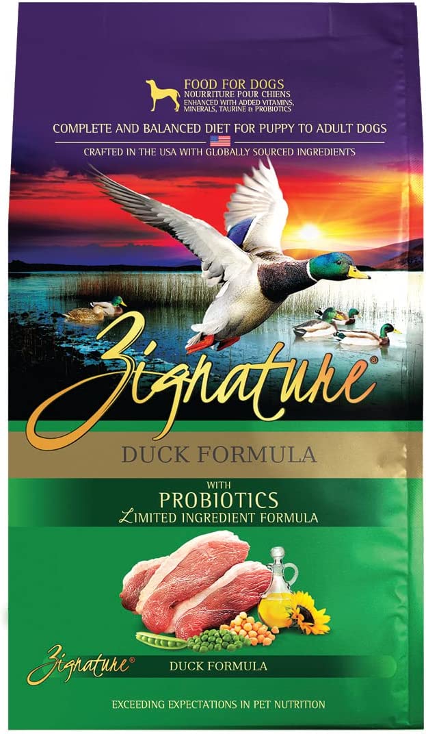 Zignature Duck Limited Ingredient Formula With Probiotics Dry Dog Food 25 Pound (Pack of 1)