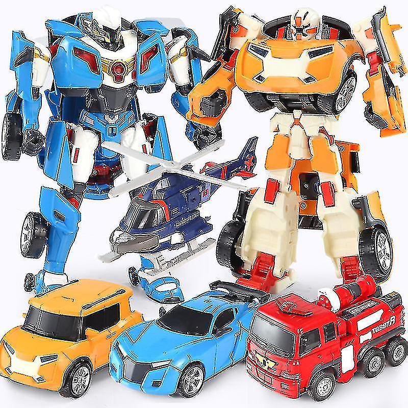 Deformation Robot Toy Animation Cartoon Brother Deformation Car Action Doll Cart Children's Gift d