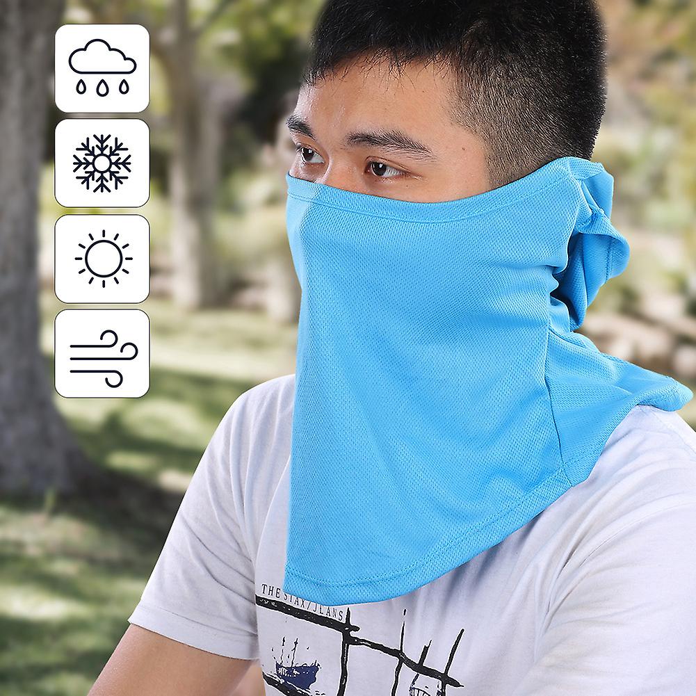 Outdoor Sunscreen Sports Headgear Multifunctional Moisture Absorption Full Face Mask Blue