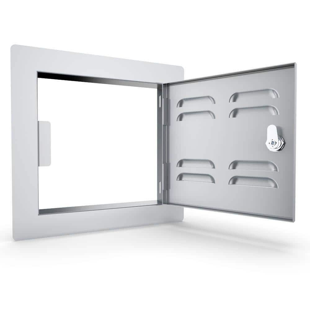 Sunstone Classic Series 12 in. x 12 in. 304 Stainless Steel Right Swing Vented Door C-VSDR12