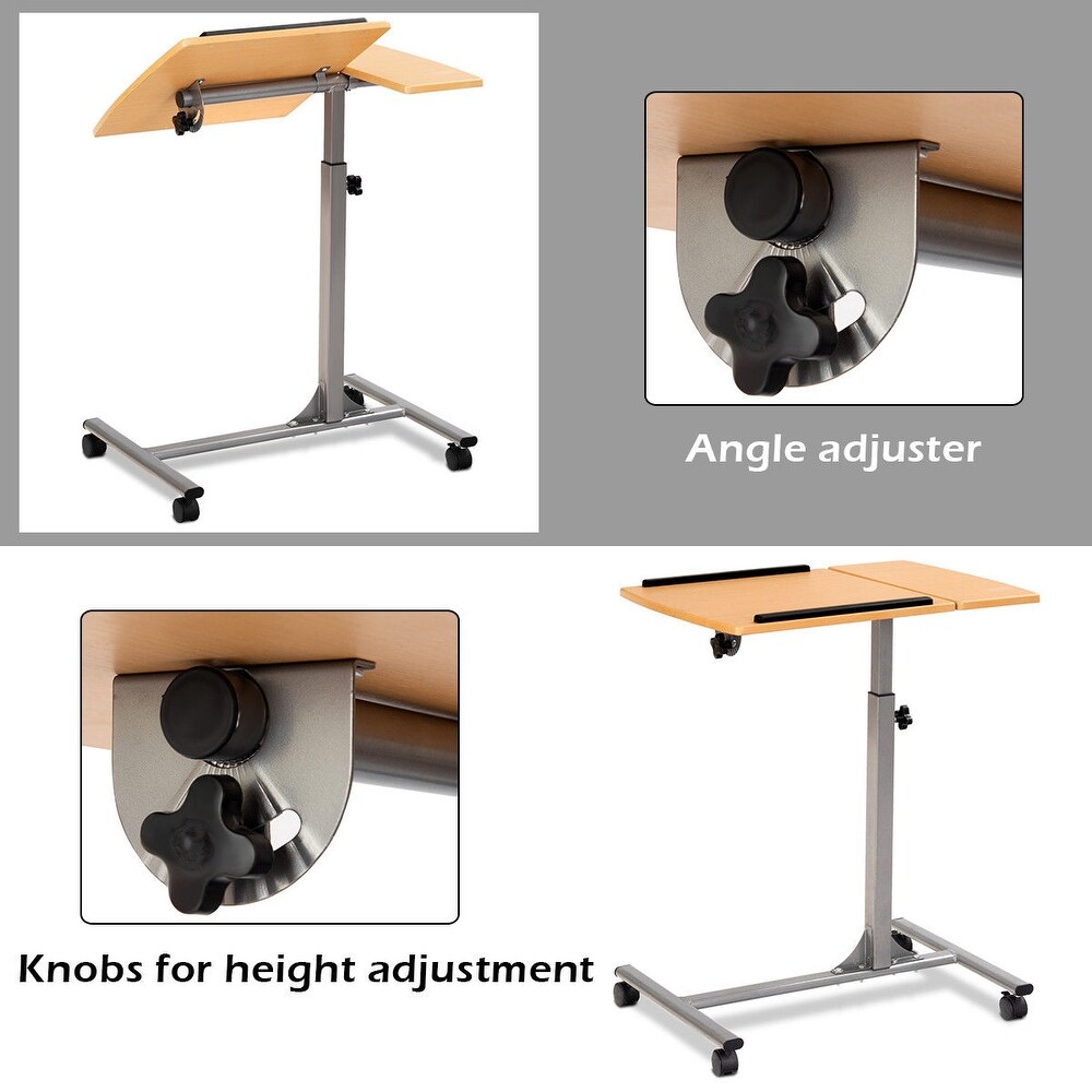 Costway Adjustable Laptop Notebook Desk Table Stand Holder Swivel Home   24.5''x18''x37.5''