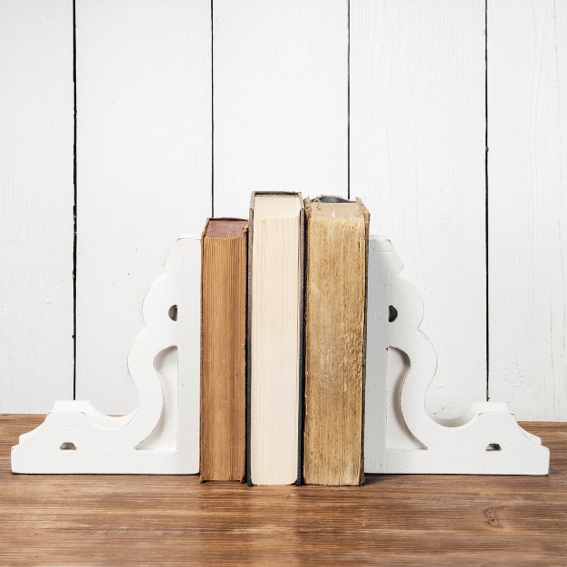 Set Of 2 Wood Corbel Bookends Foreside Home amp Garden