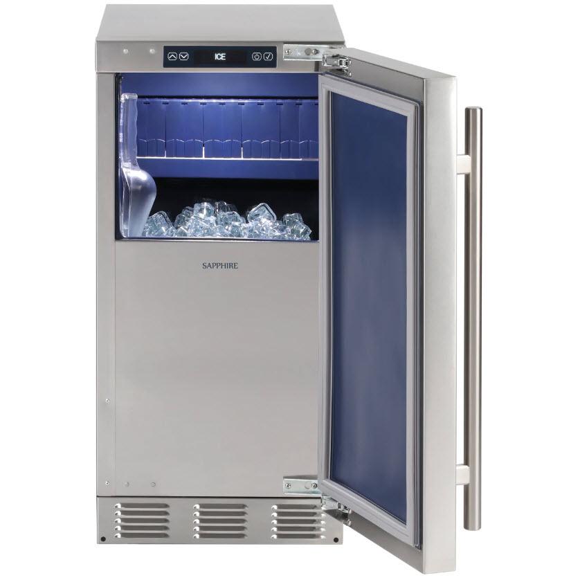 Sapphire 15-inch Freestanding Ice Machine with Pump SIIM15PSS