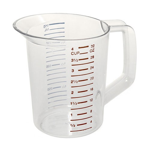 Rubbermaid FG321600CLR Measuring Pitcher， 1 Quart