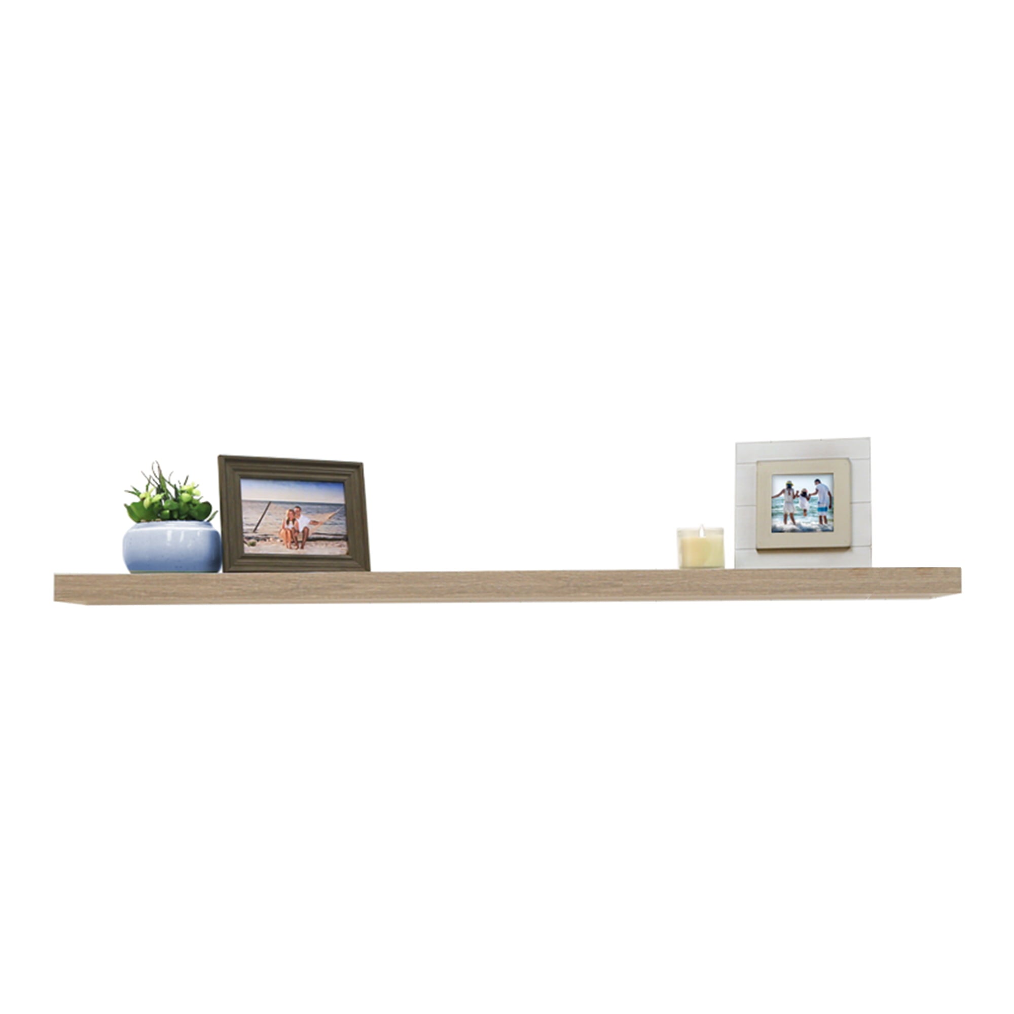 InPlace Shelving, 9602040E, Floating Wood Wall Shelf, 60x8x1.5, Driftwood