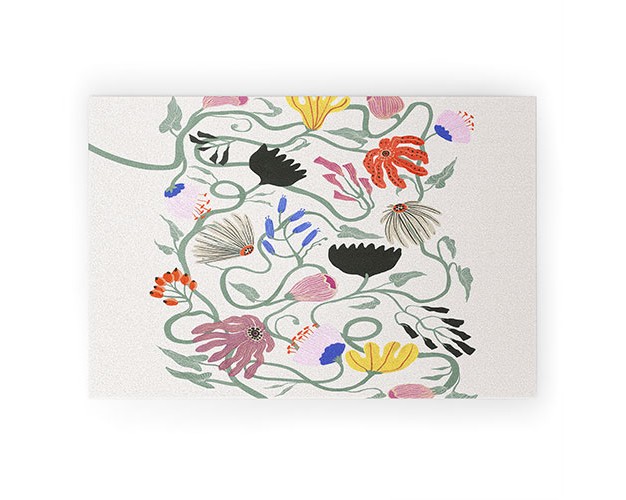 Megan Galante Frances Floral Welcome Mat Society6