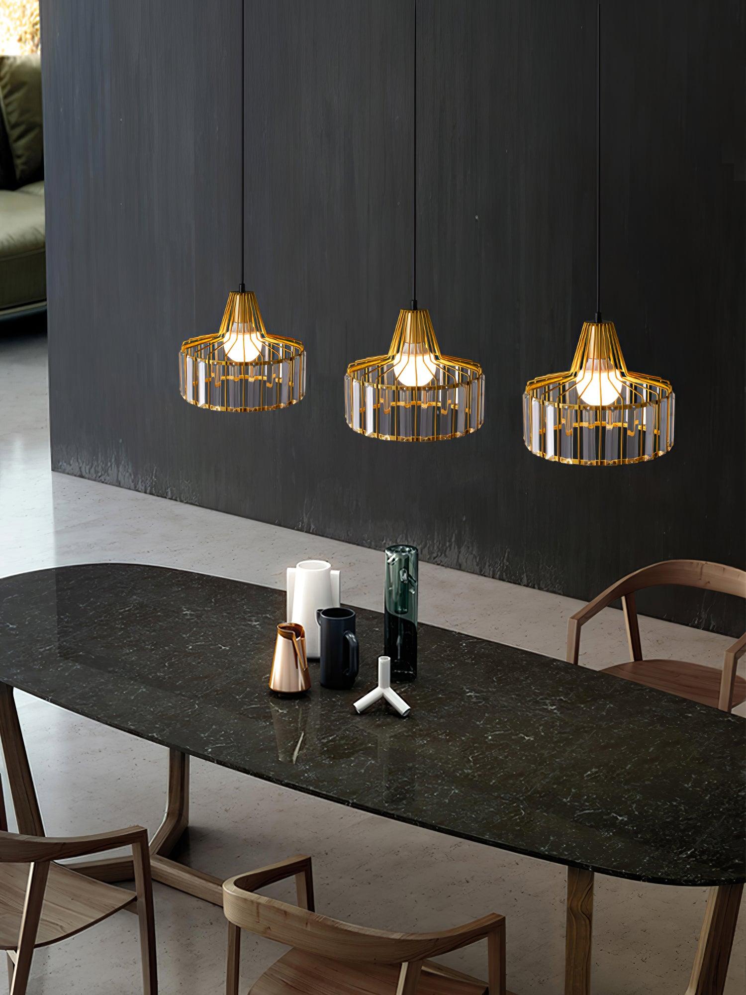 Crystal Drum Pendant Lamp