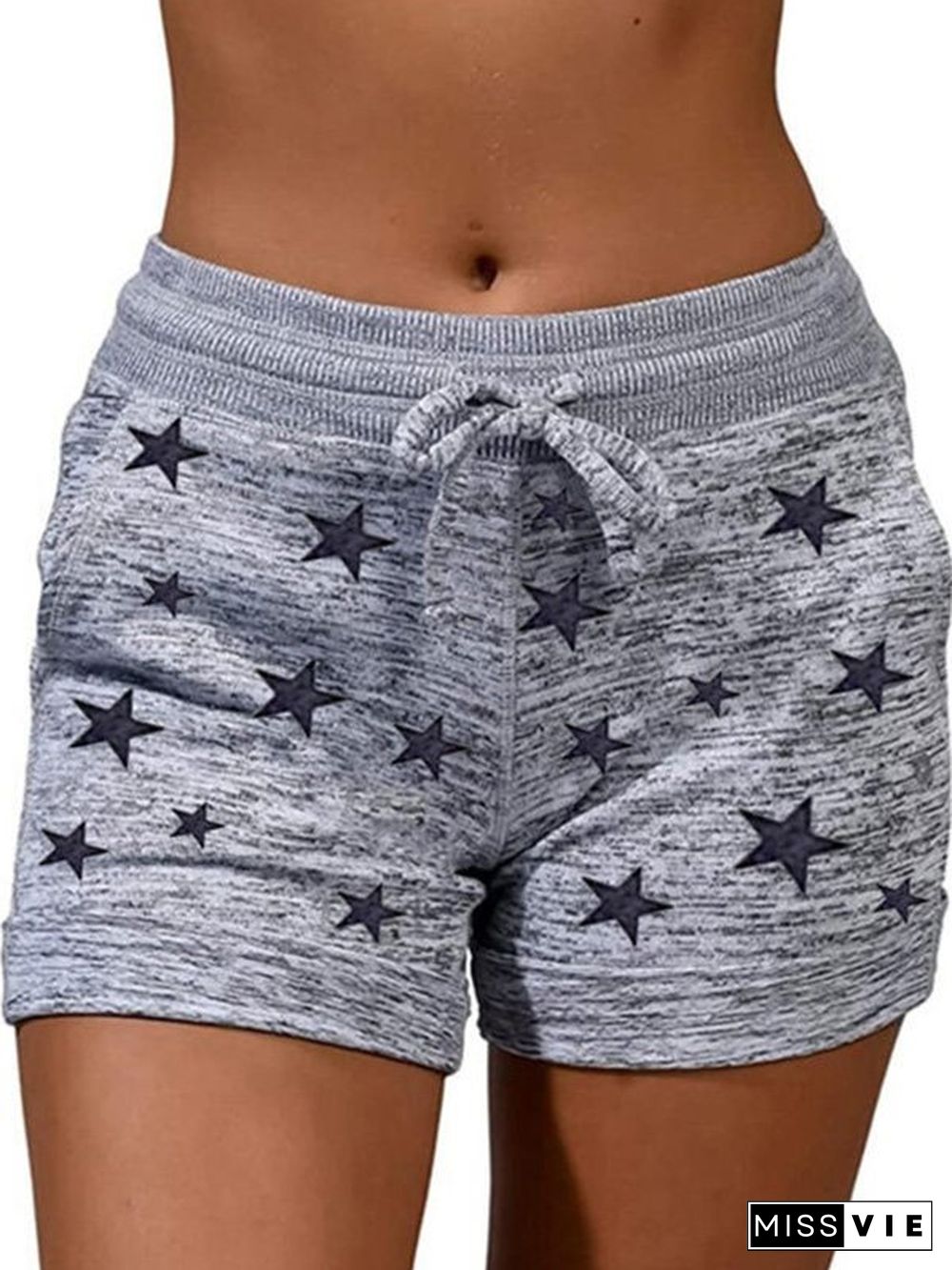 Cotton-Blend Printed Pockets Casual Sports shorts