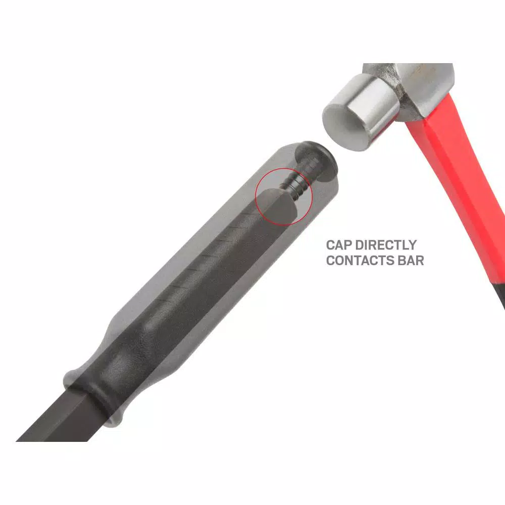 TEKTON 36 in. Angled Tip Handled Pry Bar with Striking Cap and#8211; XDC Depot