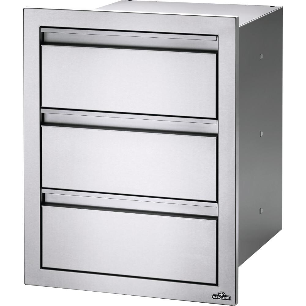 Napoleon 18-Inch Stainless Steel Triple Drawer