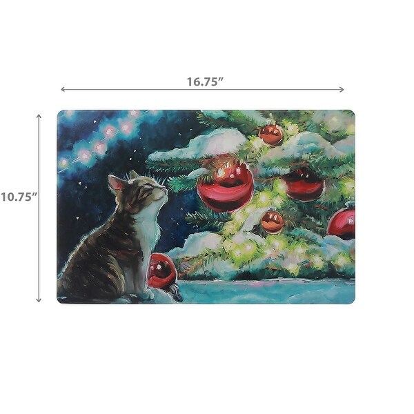 Plastic Placemat Night Cat