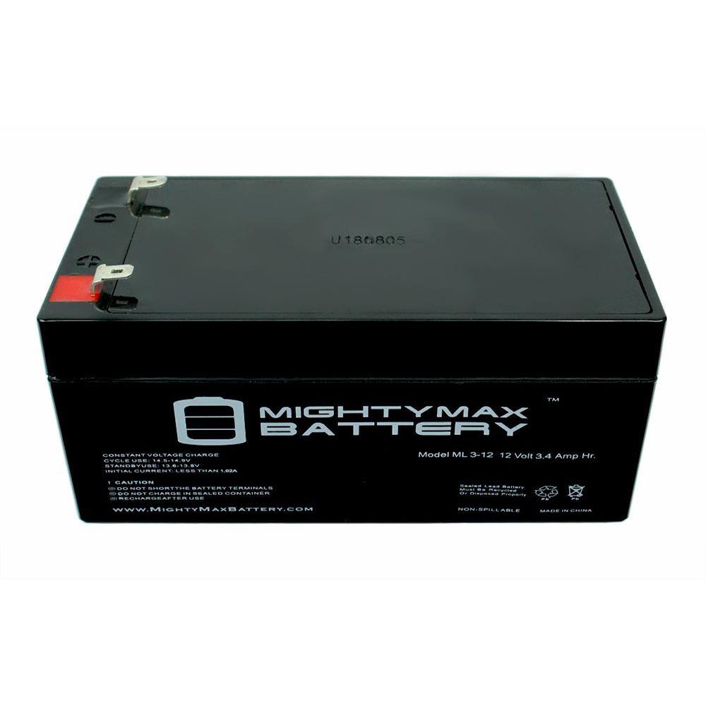 MIGHTY MAX BATTERY ML3-12 APC Replacement for Back UPS ES 350 Battery MAX3424222