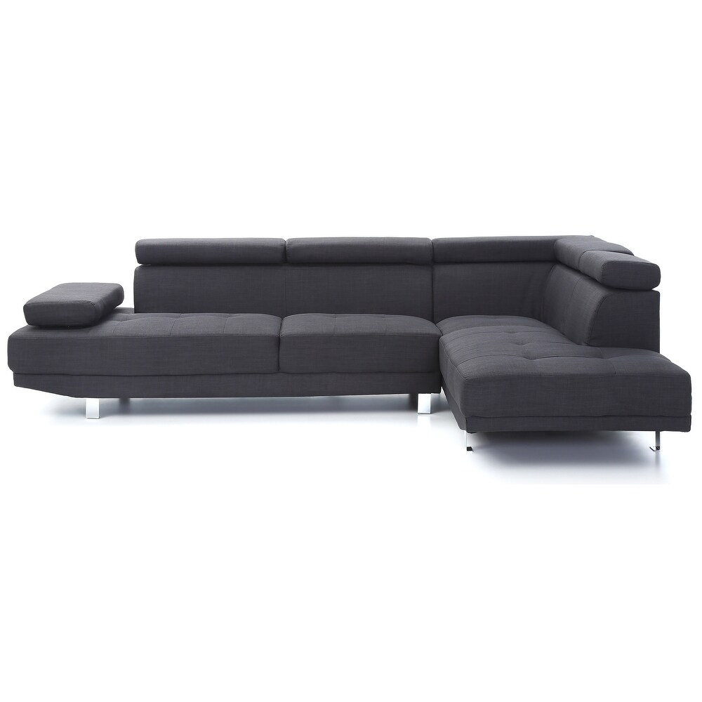 Riveredge 109 in. W 2 piece Polyester Twill L Shape Sectional Sofa   76\