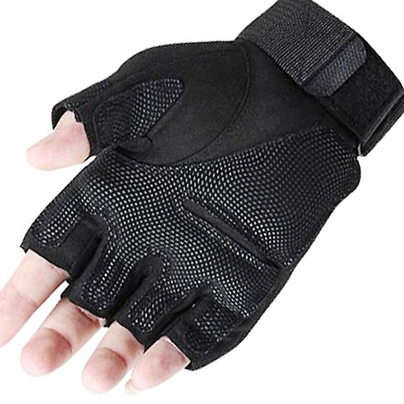 Half Finger Gloves Tactical Men's And Women's Sports Mountaineering Fitness Cycling Combat Black Shell Special Training Gloves