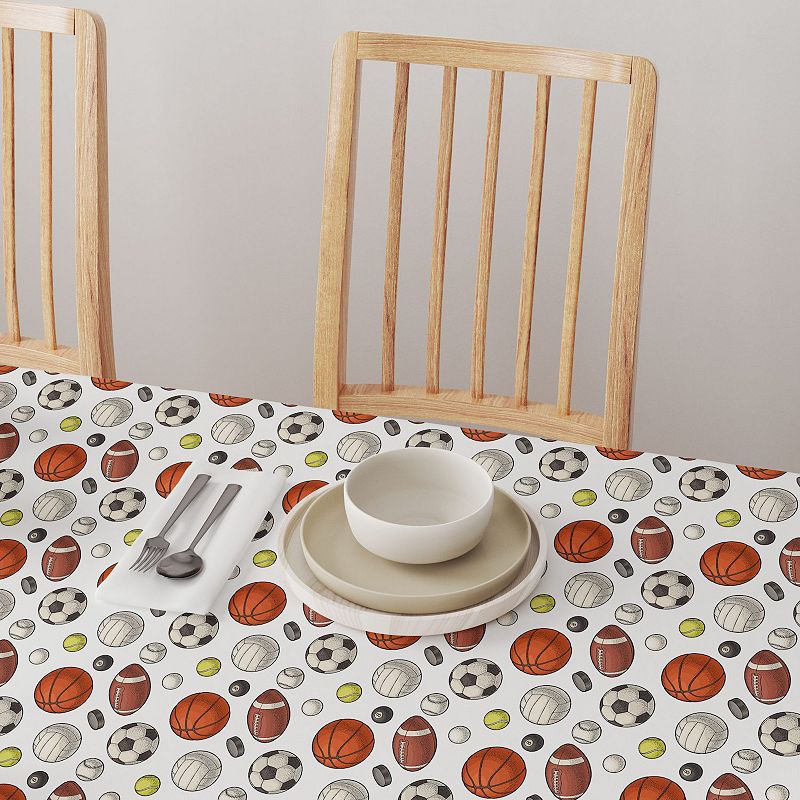 Square Tablecloth， 100% Polyester， 54x54， Athletics