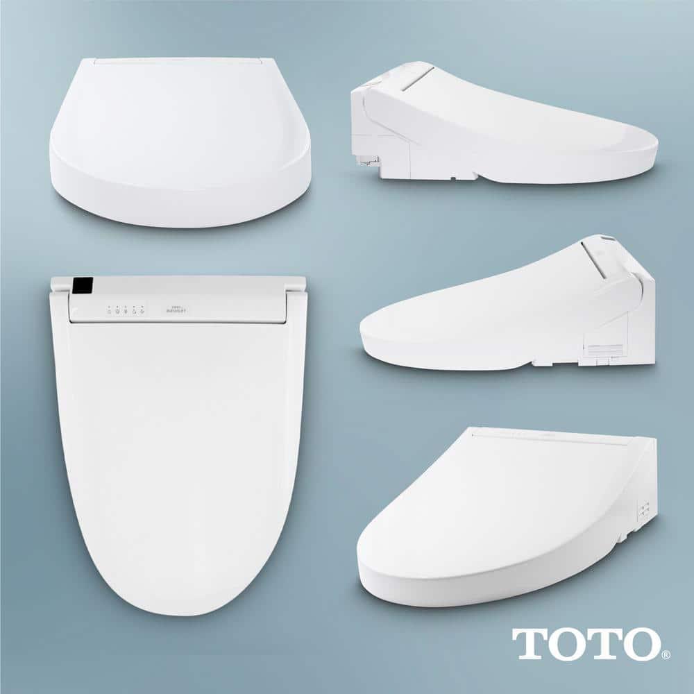 TOTO C5 Washlet Electric Heated Bidet Toilet Seat for Elongated Toilet in Cotton White