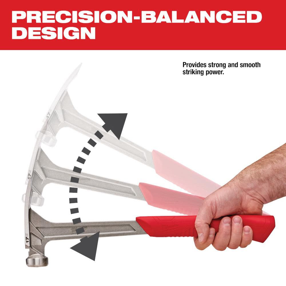 MW 17 oz Smooth Face Framing Hammer 48-22-9017 from MW