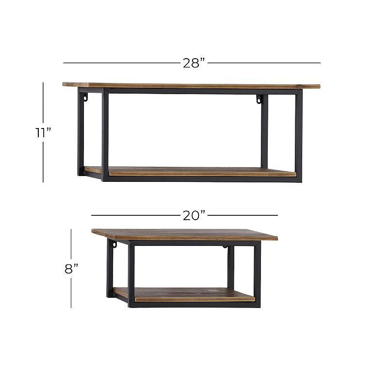 Stella and Eve Two Tone Wall Shelf 2-piece Set