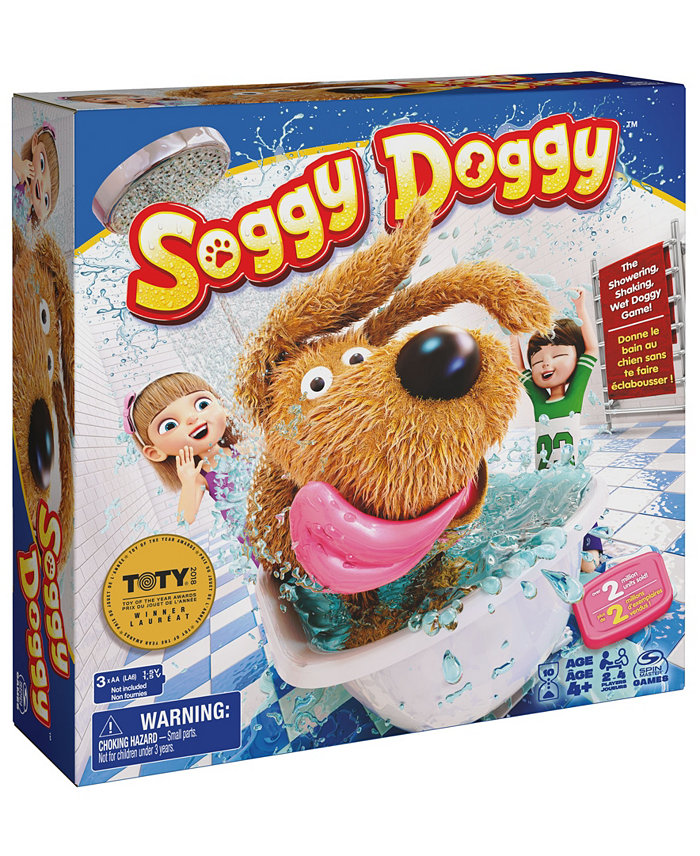 Spin Master Toys and Games Soggy Doggy  the Showering Shaking Wet Dog Award-Winning Kids Board Game