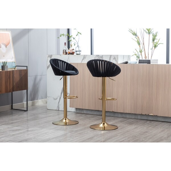 Kitchen Bar Chairs Velvet Bar Stools Set of 2 Barstools - 19.69 *18.11 *38.58