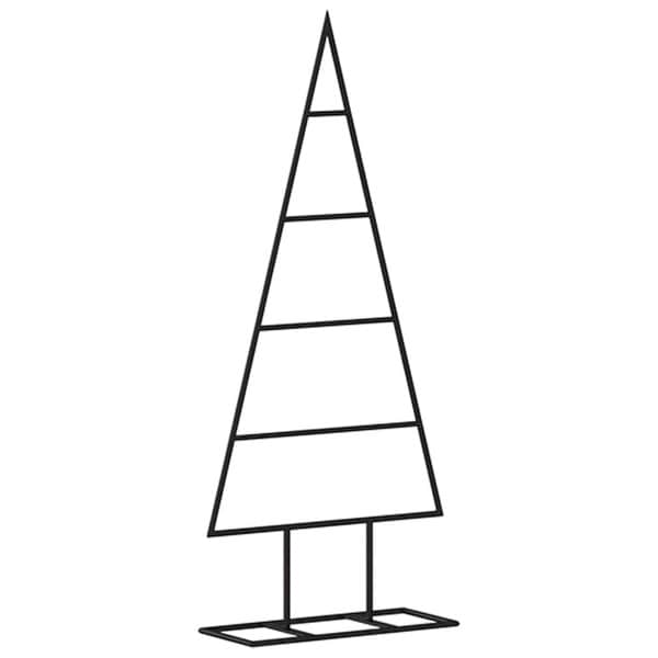 vidaXL Metal Christmas Tree for Decoration Black