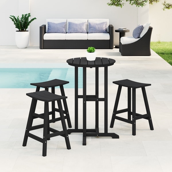 Polytrends Laguna Hdpe All Weather Outdoor Patio Bistro Counter Set (4Piece Set)