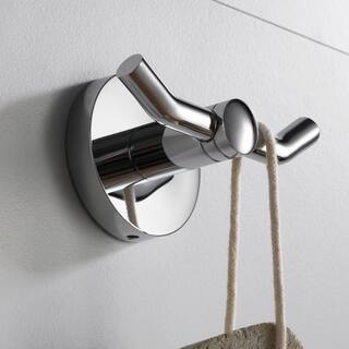 KRAUS Elie Bathroom Robe and Towel Double Hook in Chrome KEA-18802CH