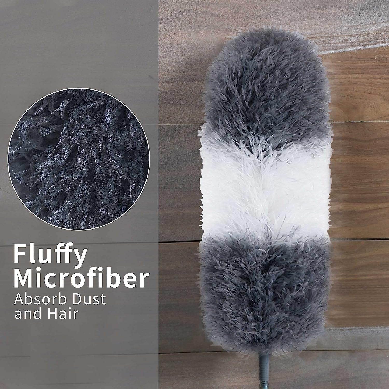 BOOMJOY Microfiber Feather Duster with Extendable Pole, 100