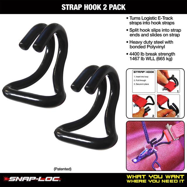 Snap-Loc Strap Hook 2 Pack Turns All Logistic E-Straps Into Hook Straps SLAHI2