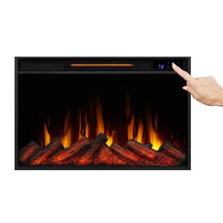 Real Flame Crawford 47 in. Slim-Line Electric Fireplace in White 8020E-W