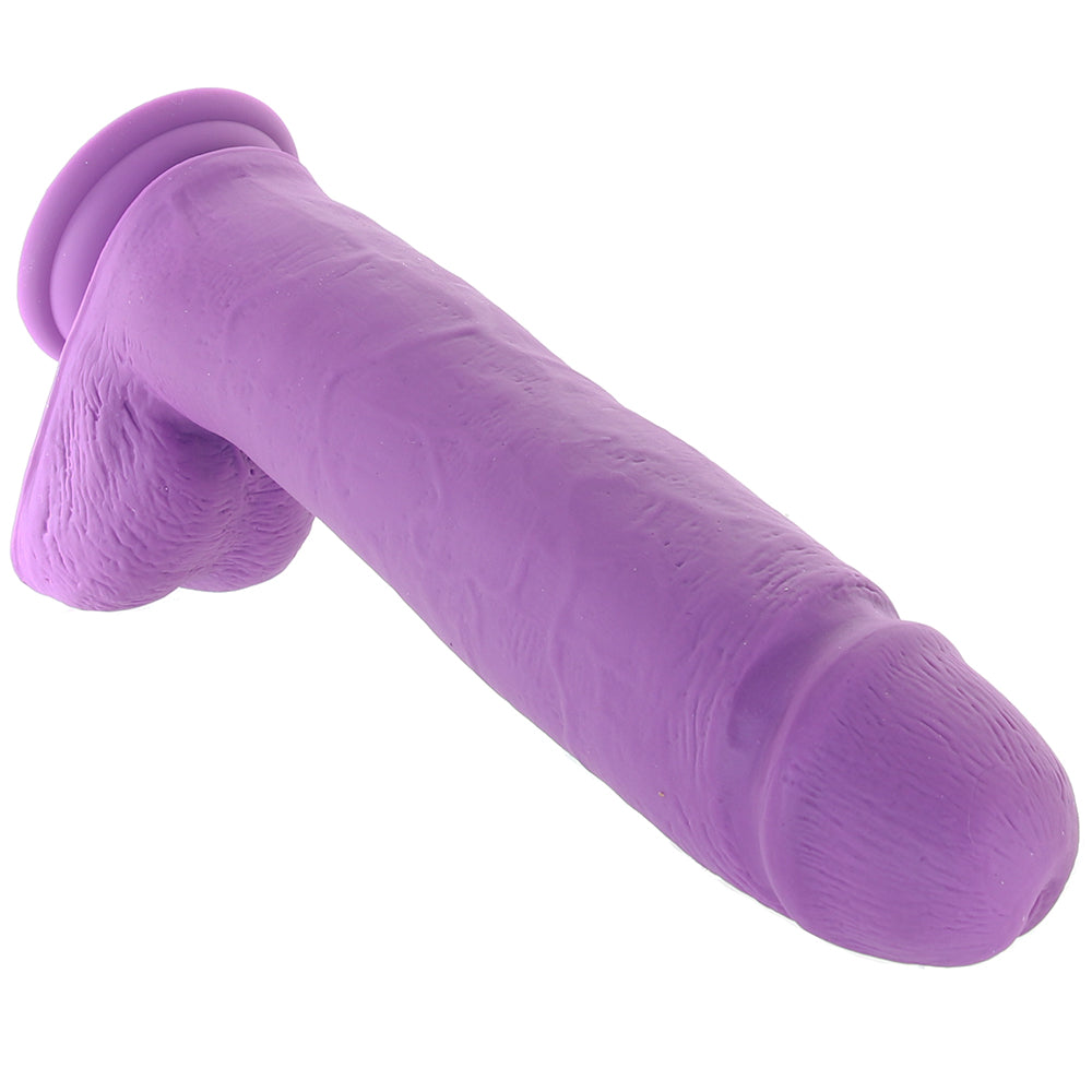 Neo Elite 10 Inch Dual Density Silicone Cock in Purple