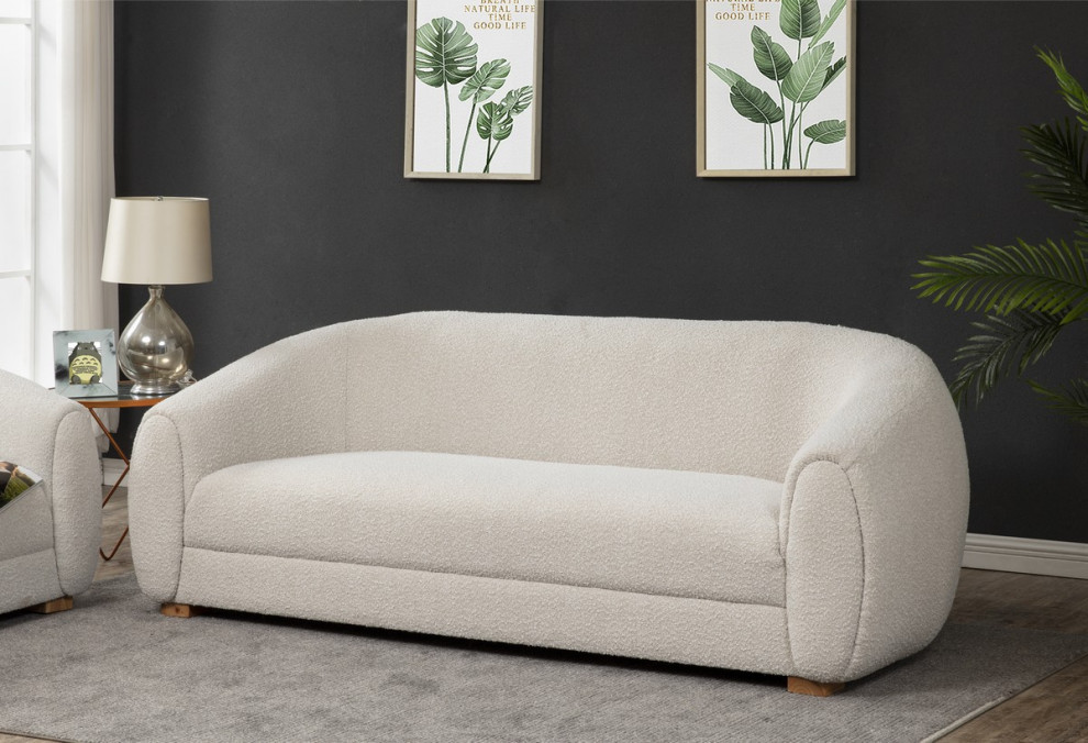 Safavieh Couture Emiliana Boucle Sofa Ivory   Transitional   Sofas   by Safavieh  Houzz