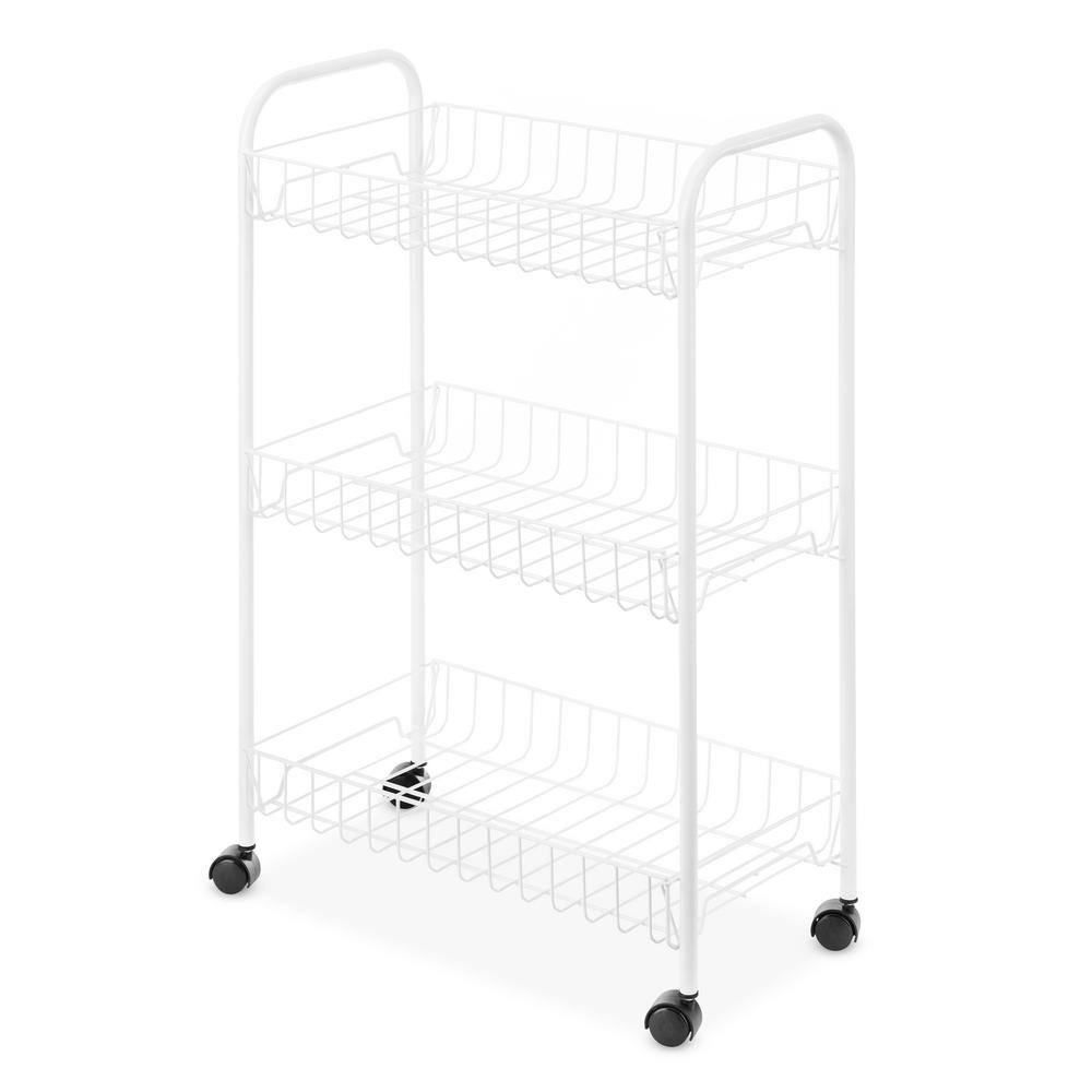 Whitmor Steel 4-Wheeled Cart in White 6023-10262-SIOC