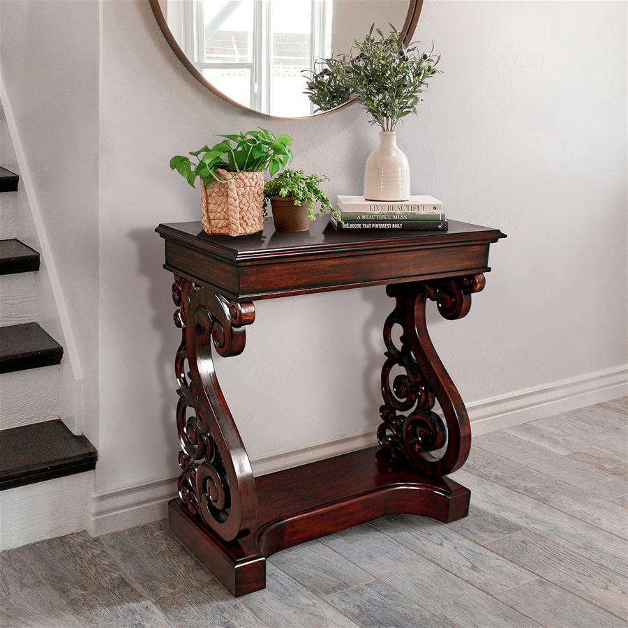 Design Toscano Mucha Console Side Table   Traditional   Console Tables   by PARMA HOME  Houzz