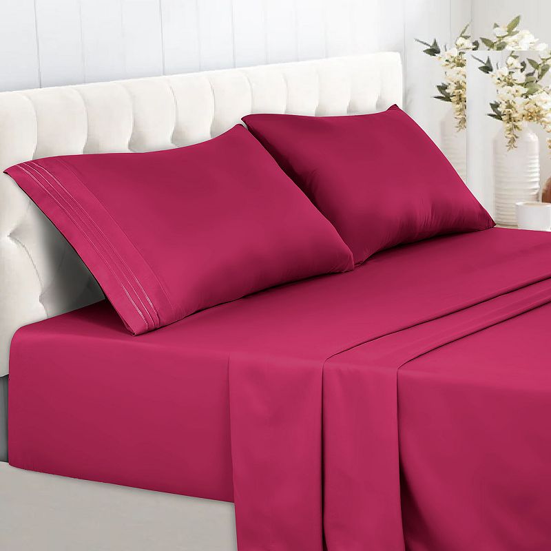 Microfiber Solid Bed Sheet Set - Lux Decor Collection