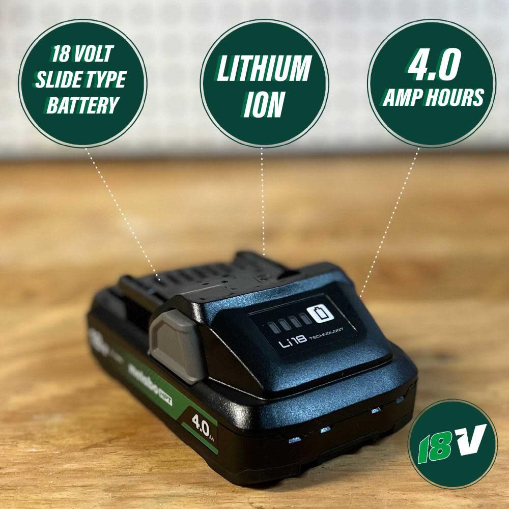 Metabo HPT 18V 4Ah Li Ion Battery with Fuel Indicator 378681M from Metabo HPT