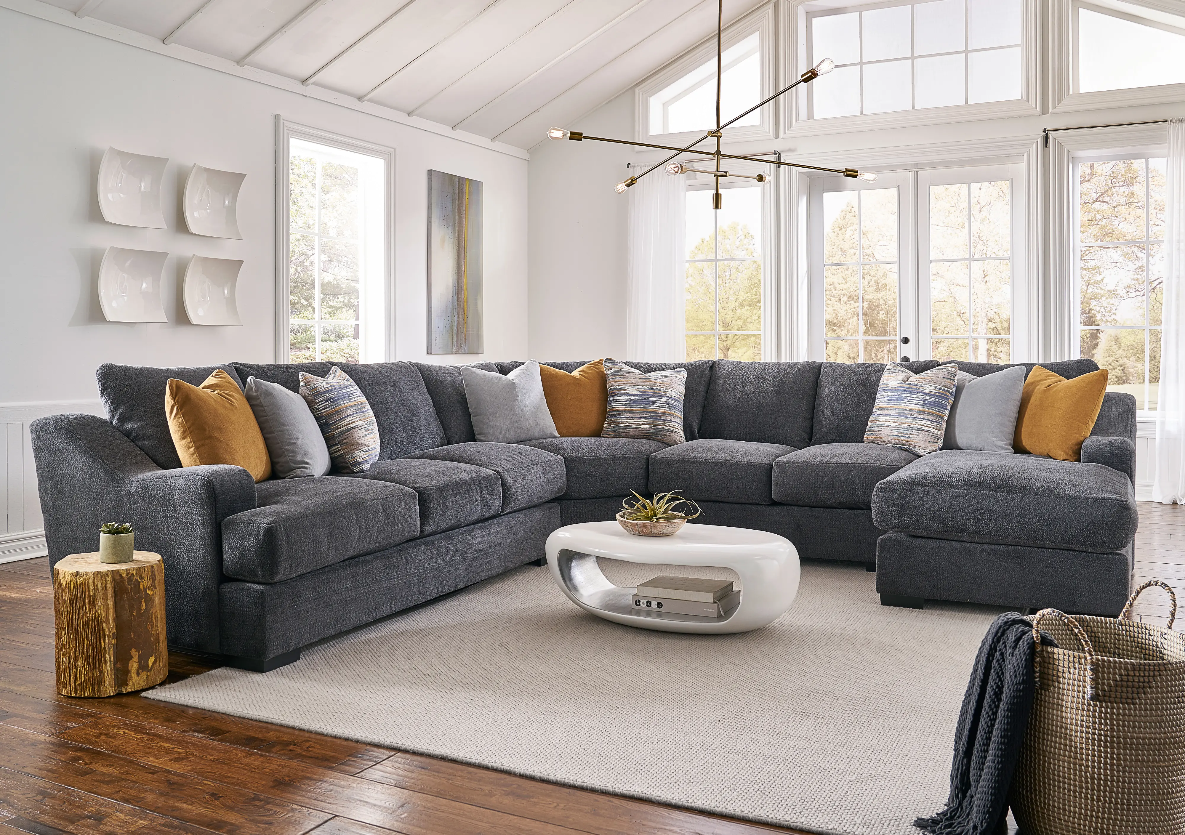 Challenger Gray 4 Piece Sectional