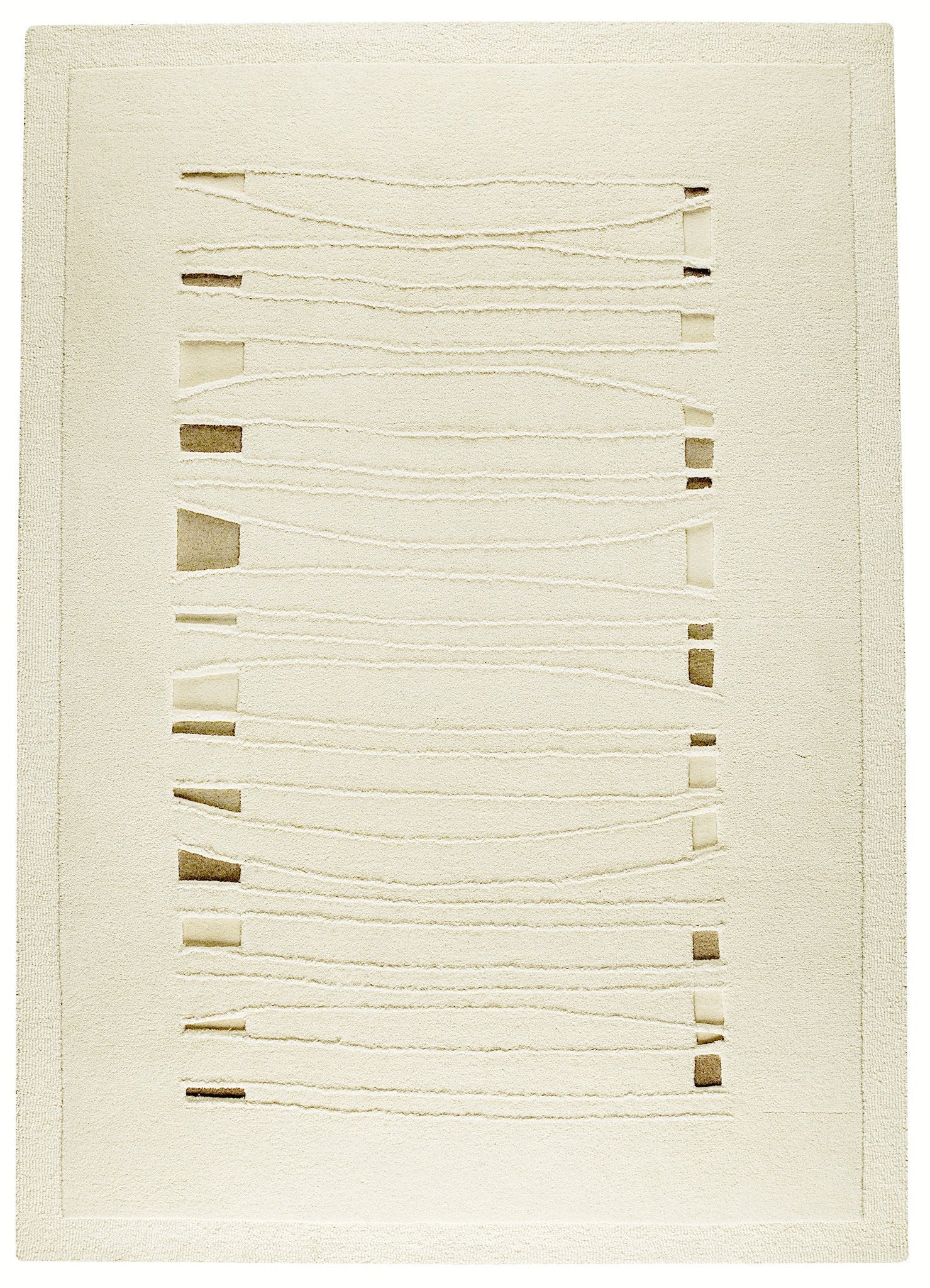 Wexford Collection Hand Tufted Wool Area Rug in White