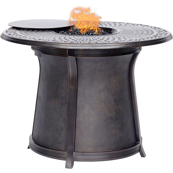 Hanover Traditions 5pc. Barheight Fire Pit Dining Set