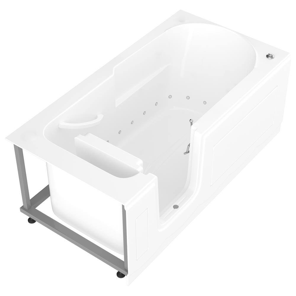 Universal Tubs Nova Heated Step-In 5 ft. Walk-In Air Jetted Tub in White with Chrome Trim HSI3060LWACH