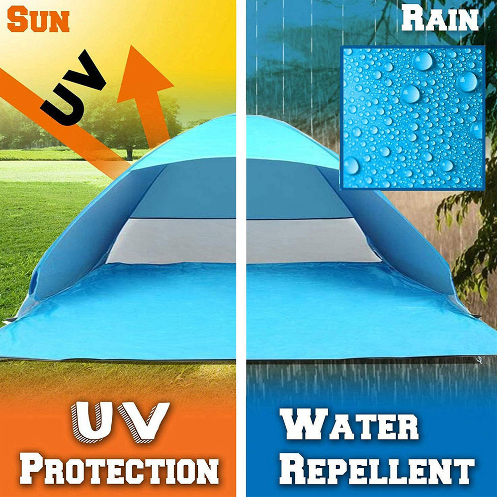 Pop Up Beach Tent Portable UV Protection Sun Shade Shelter Outdoor Camping Fishing Canopy Unbranded (Blue)