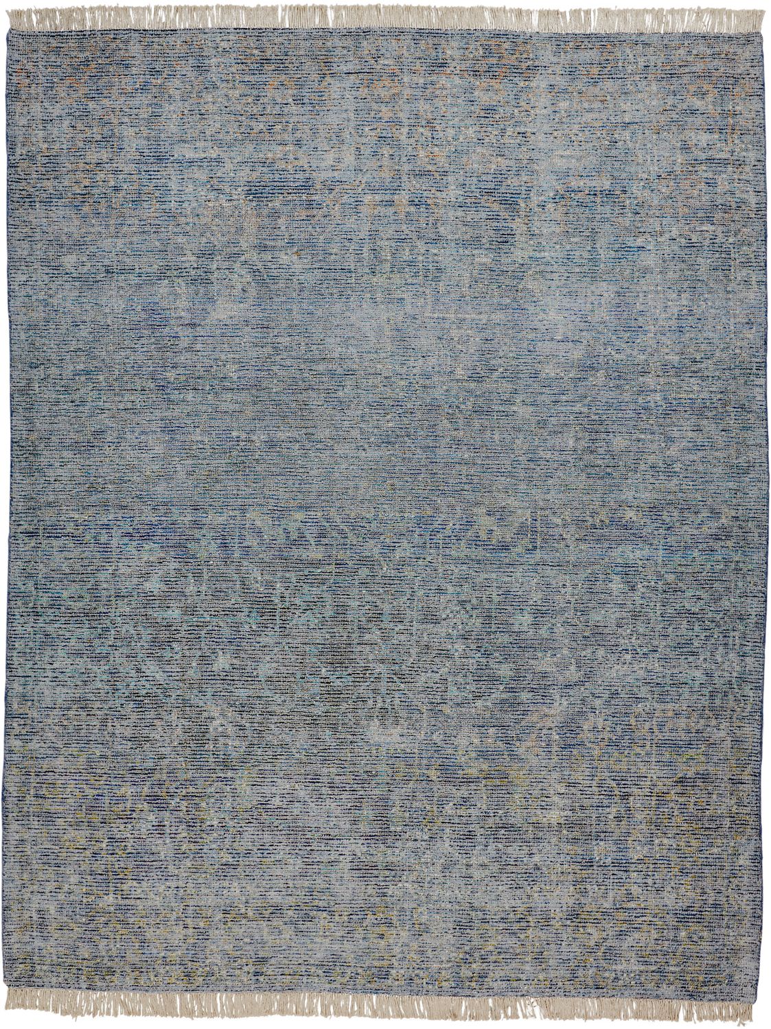 Ramey Hand Woven Aegean Blue and Gray Rug by BD Fine