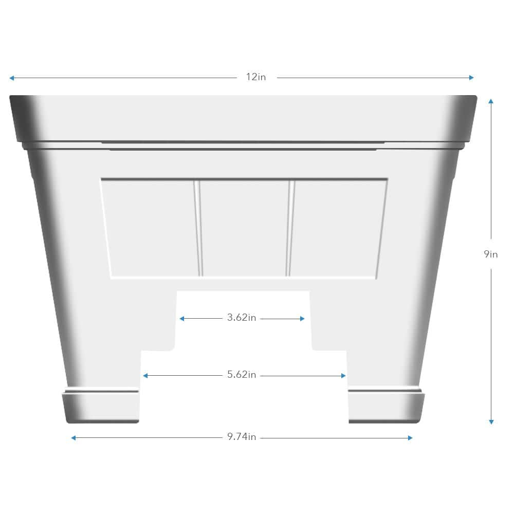 Hanover 27 in. White Resin Beadboard Deck Rail Planter HD1116-089