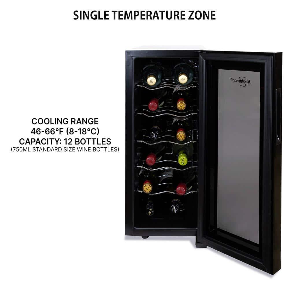 Koolatron 12 Bottle Wine Cooler Black 1 cu ft