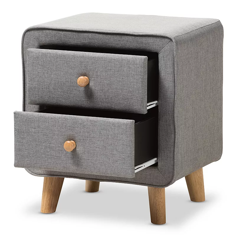 Baxton Studio Jonesy Upholstered Nightstand