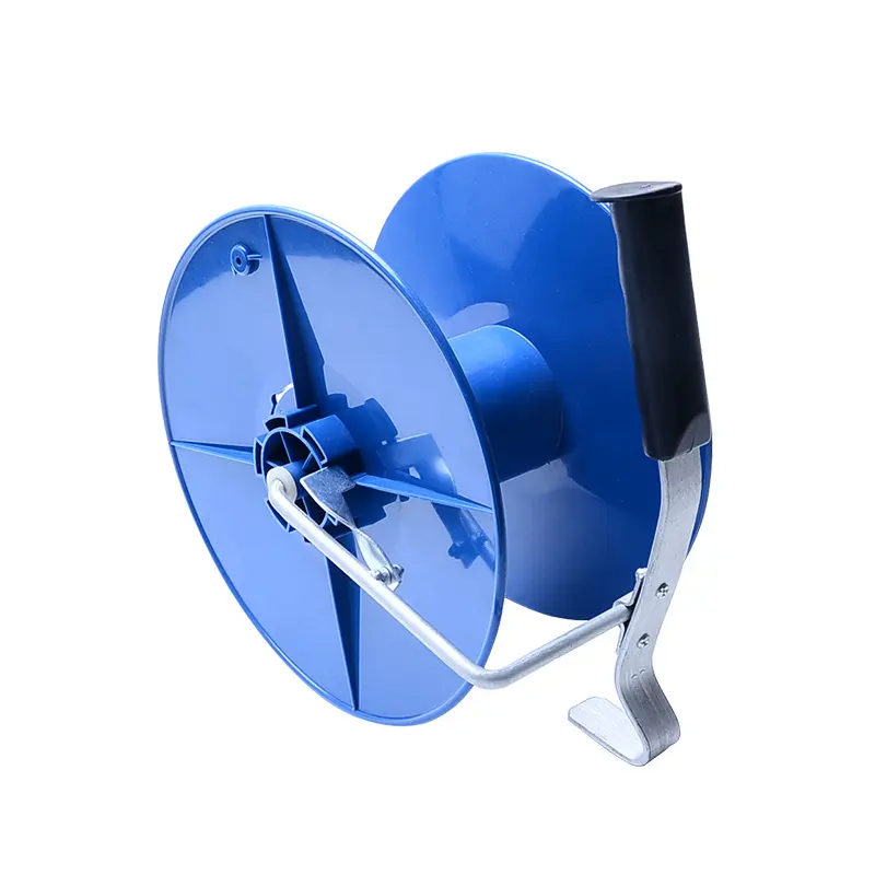 Easily assembled electric fence poly wire plastic cable geared fence reel with UV resistance