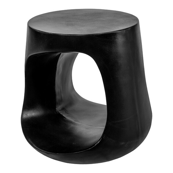 Aurelle Home Roscoe Modern Tall Geometric Concrete Stool